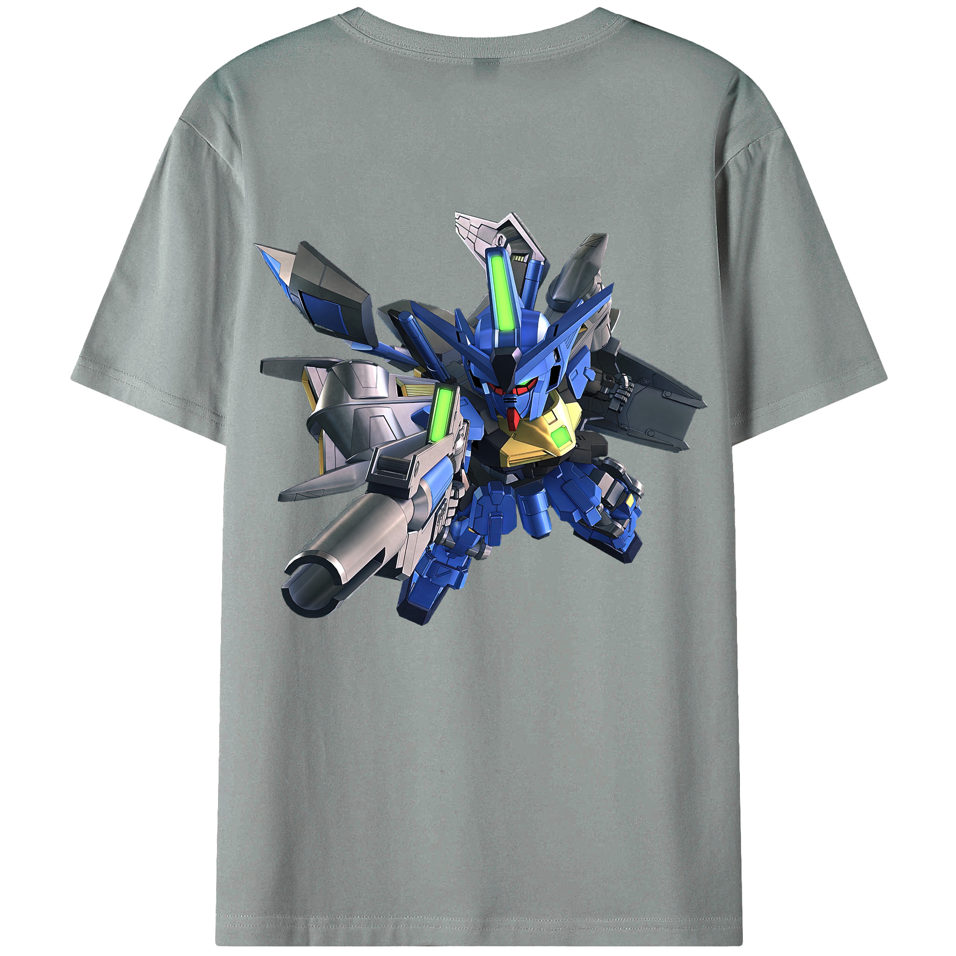 （画像用） 機動戦士ガンダム Mobile Suit Gundam 綿100％ メンズ半袖Tシャツ（バックプリント） 通気性
